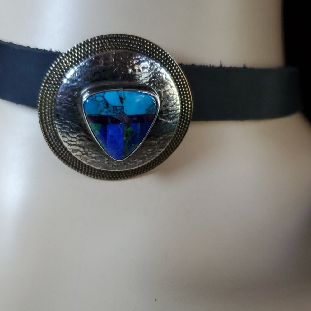 Vintage Silver Choker Natural Stones - Picture 4 of 8